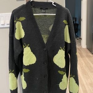 Cardigan black with pears